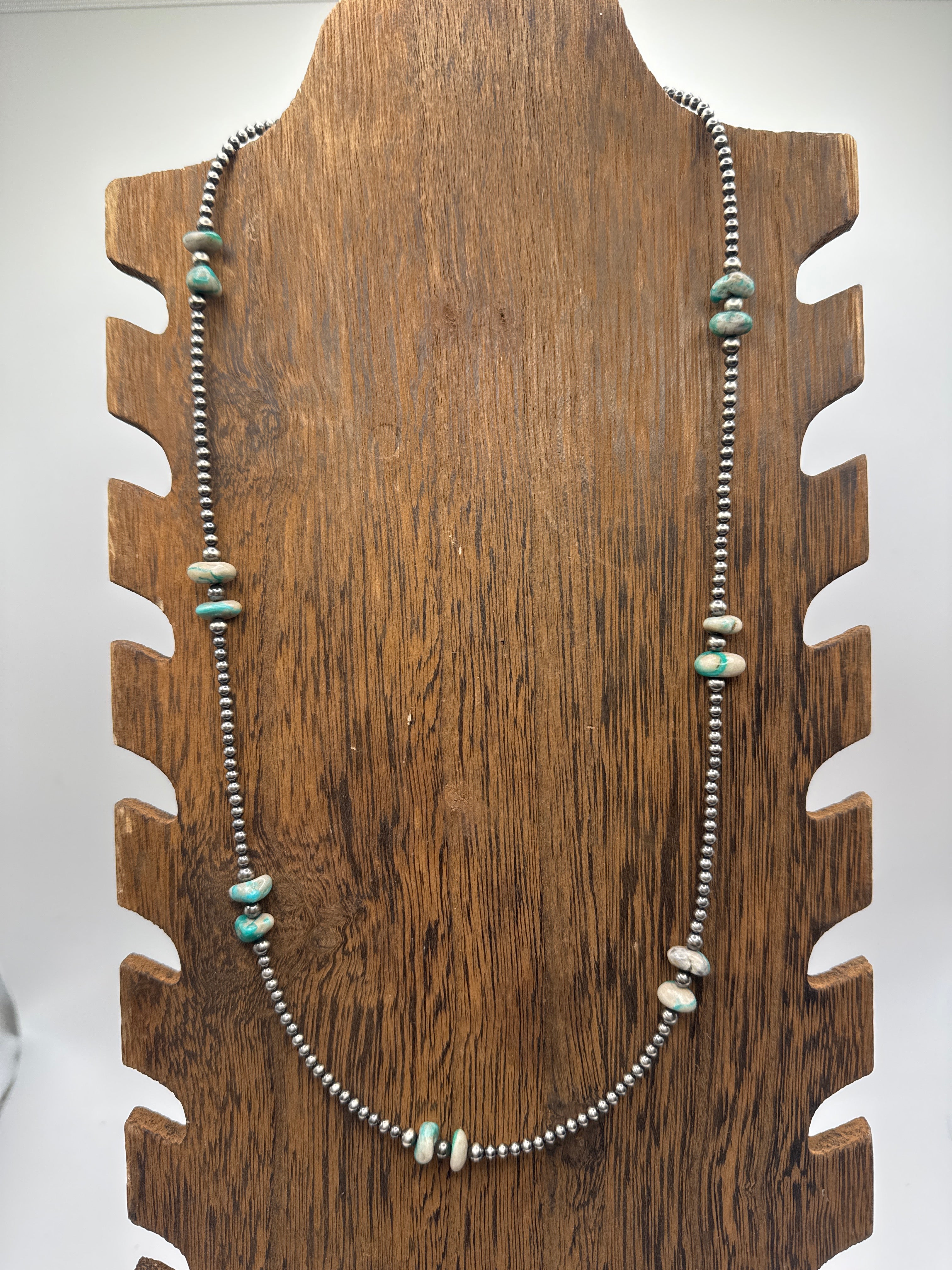 Fox, turquoise necklace, 3Mm sterling silver