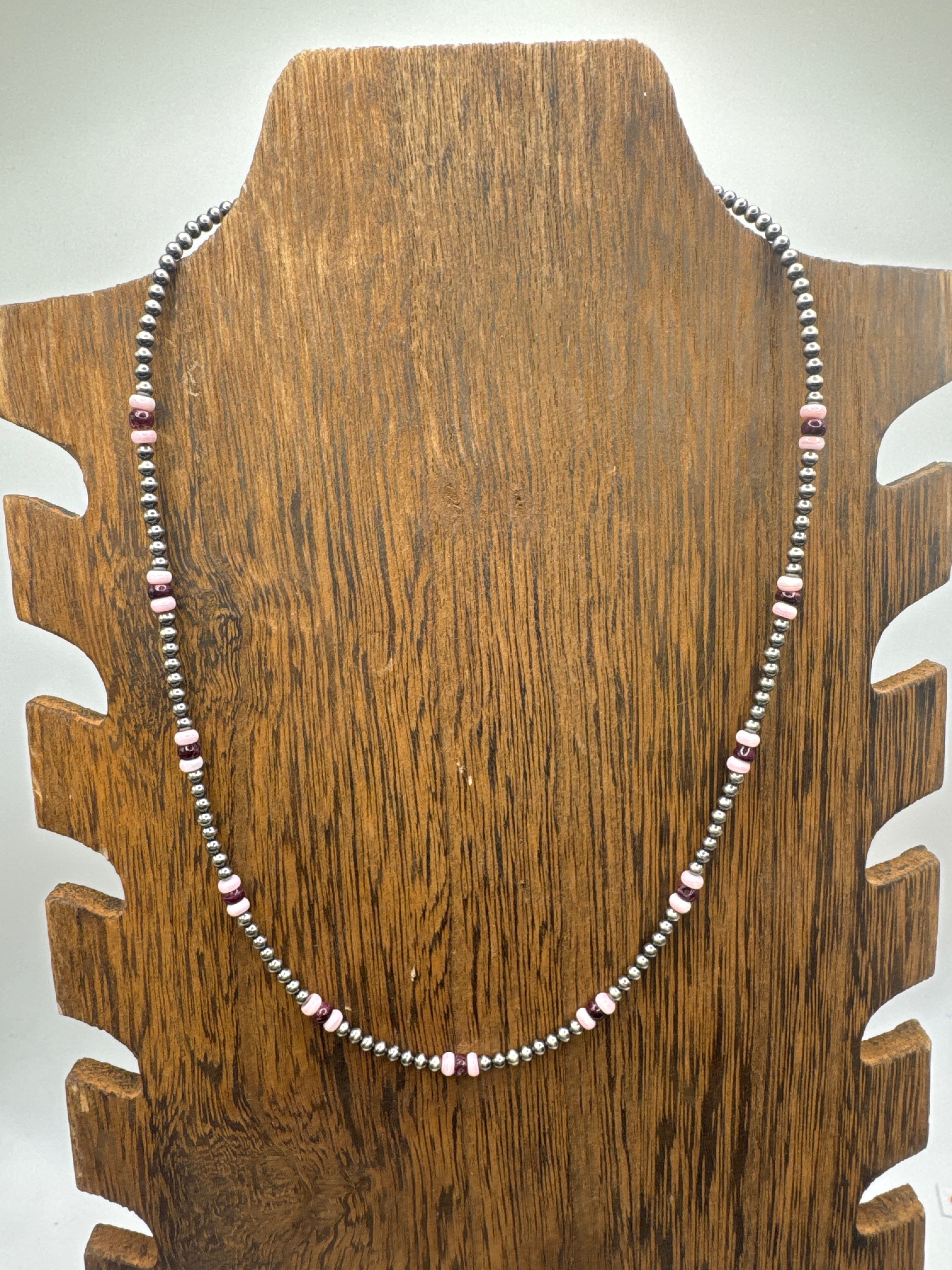 3MM sterling silver pink, conch, and purple spiny